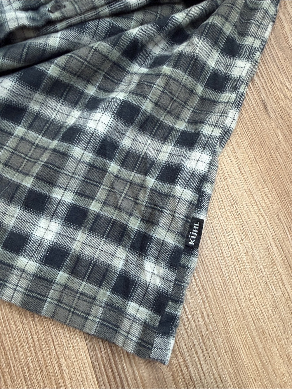 KUHL DILLINGR FLANNEL Classic Casual Everyday Button Up Shirt Gray Medium $99 - Picture 8 of 11